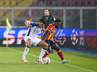 Lameck Banda of US Lecce plays during the Serie A match between Lecce and Verona in Lecce, Italy, on October 29, 2024. (