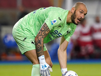 Simone Perilli of Hellas Verona is in action during the Serie A match between Lecce and Verona in Lecce, Italy, on October 29, 2024. (