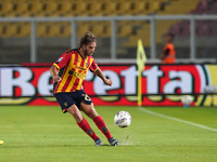 Antonino Gallo of US Lecce is in action during the Serie A match between Lecce and Verona in Lecce, Italy, on October 29, 2024. (