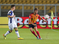 Antonino Gallo of US Lecce is in action during the Serie A match between Lecce and Verona in Lecce, Italy, on October 29, 2024. (