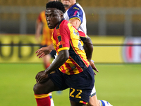 Lameck Banda of US Lecce plays during the Serie A match between Lecce and Verona in Lecce, Italy, on October 29, 2024. (