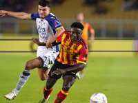 Lameck Banda of US Lecce plays during the Serie A match between Lecce and Verona in Lecce, Italy, on October 29, 2024. (