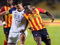 Lameck Banda of US Lecce plays during the Serie A match between Lecce and Verona in Lecce, Italy, on October 29, 2024. (