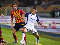 Antonino Gallo of US Lecce is in action during the Serie A match between Lecce and Verona in Lecce, Italy, on October 29, 2024. (