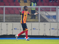 Kialonda Gaspar of US Lecce is in action during the Serie A match between Lecce and Verona in Lecce, Italy, on October 29, 2024. (