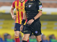 Referee Maurizio Mariani officiates the Serie A match between Lecce and Verona in Lecce, Italy, on October 29, 2024. (