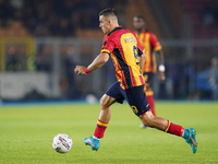 Nikola Krstovic of US Lecce is in action during the Serie A match between Lecce and Verona in Lecce, Italy, on October 29, 2024. (