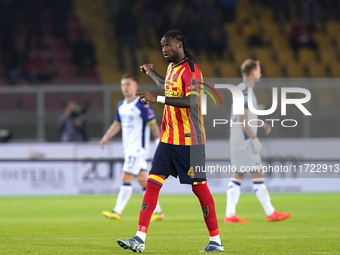 Kialonda Gaspar of US Lecce is in action during the Serie A match between Lecce and Verona in Lecce, Italy, on October 29, 2024. (