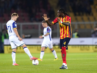 Kialonda Gaspar of US Lecce is in action during the Serie A match between Lecce and Verona in Lecce, Italy, on October 29, 2024. (