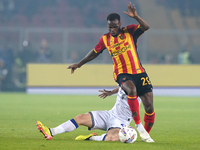 Lassana Coulibaly of US Lecce is in action during the Serie A match between Lecce and Verona in Lecce, Italy, on October 29, 2024. (