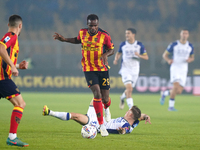 Lassana Coulibaly of US Lecce is in action during the Serie A match between Lecce and Verona in Lecce, Italy, on October 29, 2024. (