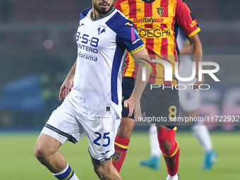 Suat Serdar of Hellas Verona is in action during the Serie A match between Lecce and Verona in Lecce, Italy, on October 29, 2024. (