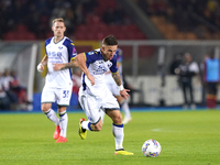 Tomas Suslov of Hellas Verona is in action during the Serie A match between Lecce and Verona in Lecce, Italy, on October 29, 2024. (