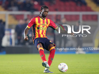 Kialonda Gaspar of US Lecce is in action during the Serie A match between Lecce and Verona in Lecce, Italy, on October 29, 2024. (