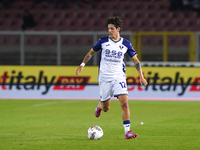 Domagoj Bradaric of Hellas Verona plays during the Serie A match between Lecce and Verona in Lecce, Italy, on October 29, 2024. (