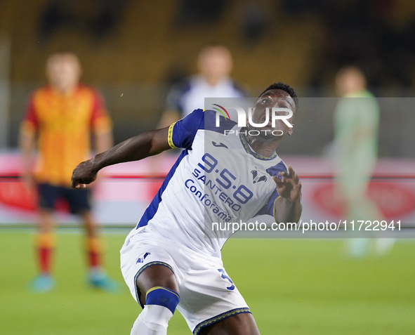 Ondrej Duda of Hellas Verona is in action during the Serie A match between Lecce and Verona in Lecce, Italy, on October 29, 2024. 