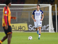 Diego Coppola of Hellas Verona is in action during the Serie A match between Lecce and Verona in Lecce, Italy, on October 29, 2024. (