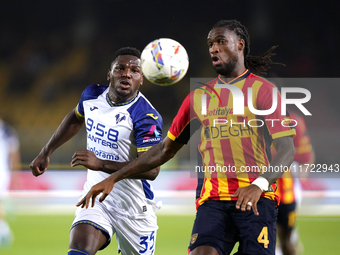 Kialonda Gaspar of US Lecce is in action during the Serie A match between Lecce and Verona in Lecce, Italy, on October 29, 2024. (