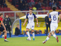 Daniele Ghilardi of Hellas Verona is in action during the Serie A match between Lecce and Verona in Lecce, Italy, on October 29, 2024. (