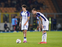 Domagoj Bradaric of Hellas Verona plays during the Serie A match between Lecce and Verona in Lecce, Italy, on October 29, 2024. (