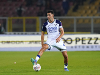 Diego Coppola of Hellas Verona is in action during the Serie A match between Lecce and Verona in Lecce, Italy, on October 29, 2024. (