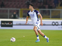 Diego Coppola of Hellas Verona is in action during the Serie A match between Lecce and Verona in Lecce, Italy, on October 29, 2024. (