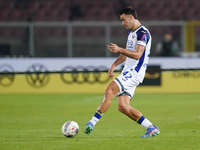 Diego Coppola of Hellas Verona is in action during the Serie A match between Lecce and Verona in Lecce, Italy, on October 29, 2024. (