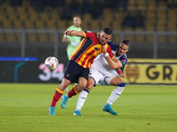 Nikola Krstovic of US Lecce is in action during the Serie A match between Lecce and Verona in Lecce, Italy, on October 29, 2024. (