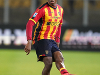 Patrick Dorgu of US Lecce is in action during the Serie A match between Lecce and Verona in Lecce, Italy, on October 29, 2024. (