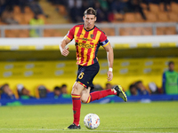 Federico Baschirotto of US Lecce is in action during the Serie A match between Lecce and Verona in Lecce, Italy, on October 29, 2024. (