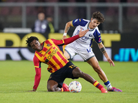 Patrick Dorgu of US Lecce is in action during the Serie A match between Lecce and Verona in Lecce, Italy, on October 29, 2024. (