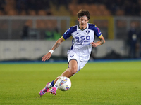 Domagoj Bradaric of Hellas Verona plays during the Serie A match between Lecce and Verona in Lecce, Italy, on October 29, 2024. (