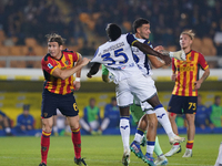 Daniel Mosquera of Hellas Verona is in action during the Serie A match between Lecce and Verona in Lecce, Italy, on October 29, 2024. (