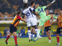 Daniel Mosquera of Hellas Verona is in action during the Serie A match between Lecce and Verona in Lecce, Italy, on October 29, 2024. (