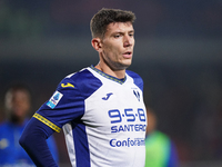 Players of Hellas Verona applaud the fans following the final whistle during the Serie A match between Lecce and Verona in Lecce, Italy, on...