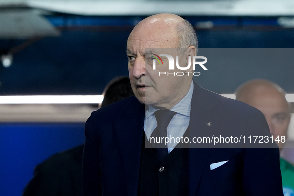 Inter chairman Giuseppe Marotta looks on during the Serie A Enilive match between Empoli FC and FC Internazionale at Stadio Carlo Castellani...