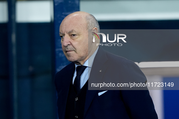 Inter chairman Giuseppe Marotta looks on during the Serie A Enilive match between Empoli FC and FC Internazionale at Stadio Carlo Castellani...