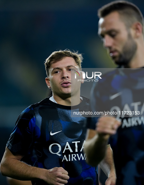 Nicolo' Barella of FC Internazionale looks on during the Serie A Enilive match between Empoli FC and FC Internazionale at Stadio Carlo Caste...