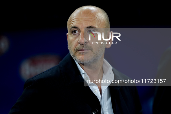 Piero Ausilio sporting director of FC Internazionale looks on during the Serie A Enilive match between Empoli FC and FC Internazionale at St...