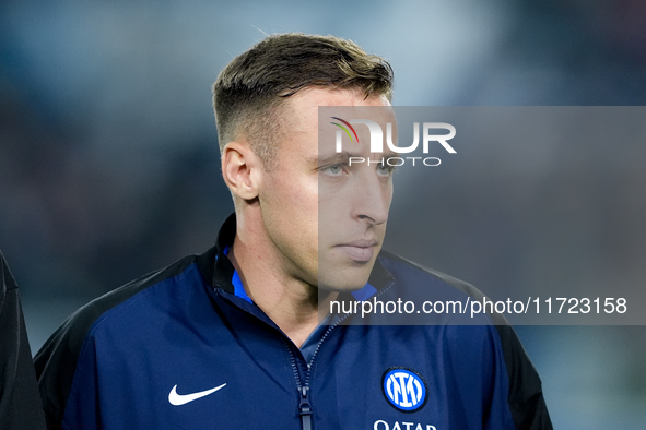 Davide Frattesi of FC Internazionale looks on during the Serie A Enilive match between Empoli FC and FC Internazionale at Stadio Carlo Caste...