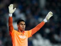 Devis Vasquez of Empoli FC gestures during the Serie A Enilive match between Empoli FC and FC Internazionale at Stadio Carlo Castellani on O...