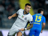 Lautaro Martinez of FC Internazionale looks on during the Serie A Enilive match between Empoli FC and FC Internazionale at Stadio Carlo Cast...