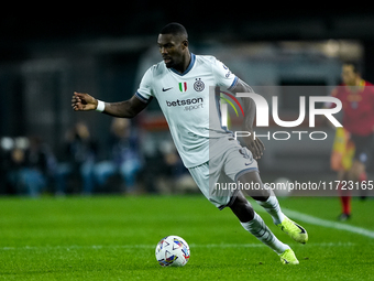 Marcus Thuram of FC Internazionale during the Serie A Enilive match between Empoli FC and FC Internazionale at Stadio Carlo Castellani on Oc...