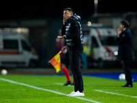 Roberto D'Aversa head coach of Empoli FC looks on during the Serie A Enilive match between Empoli FC and FC Internazionale at Stadio Carlo C...