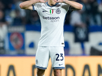 Nicolo' Barella of FC Internazionale yells during the Serie A Enilive match between Empoli FC and FC Internazionale at Stadio Carlo Castella...