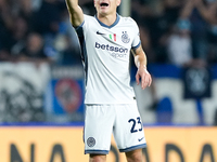 Nicolo' Barella of FC Internazionale gestures during the Serie A Enilive match between Empoli FC and FC Internazionale at Stadio Carlo Caste...