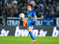 Lorenzo Colombo of Empoli FC controls the ball during the Serie A Enilive match between Empoli FC and FC Internazionale at Stadio Carlo Cast...