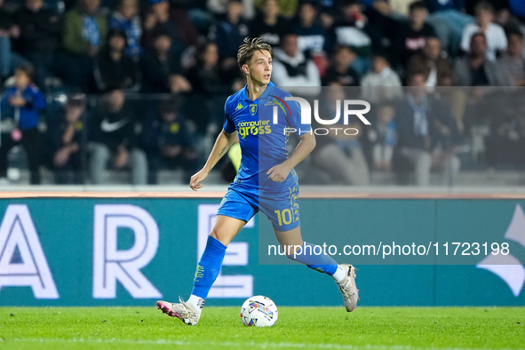 Jacopo Fazzini of Empoli FC during the Serie A Enilive match between Empoli FC and FC Internazionale at Stadio Carlo Castellani on October 3...