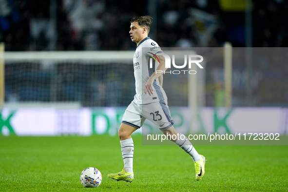 Nicolo' Barella of FC Internazionale during the Serie A Enilive match between Empoli FC and FC Internazionale at Stadio Carlo Castellani on...