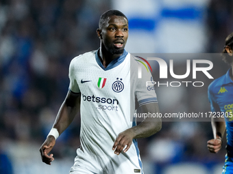 Marcus Thuram of FC Internazionale looks on during the Serie A Enilive match between Empoli FC and FC Internazionale at Stadio Carlo Castell...